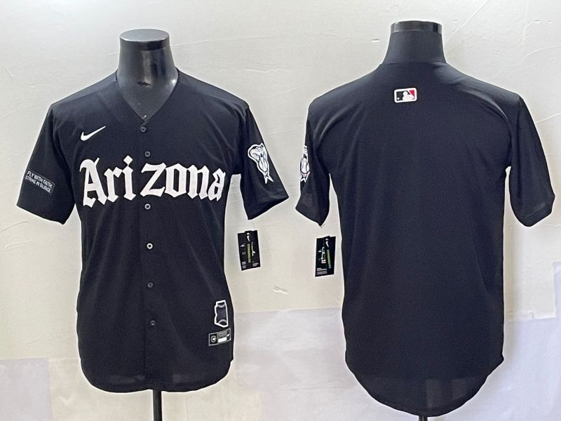 Men 2025 Arizona Diamondback Blank Black Five generations Joint Name Nike MLB Jersey style 2->boston red sox->MLB Jersey